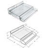 Azar Displays Adjustable Tall Divider Bin Cosmetic Tray with Tester on Front and Spring Pushers, Clear, 2-Pack 225840-TESTER-TALL-2PK